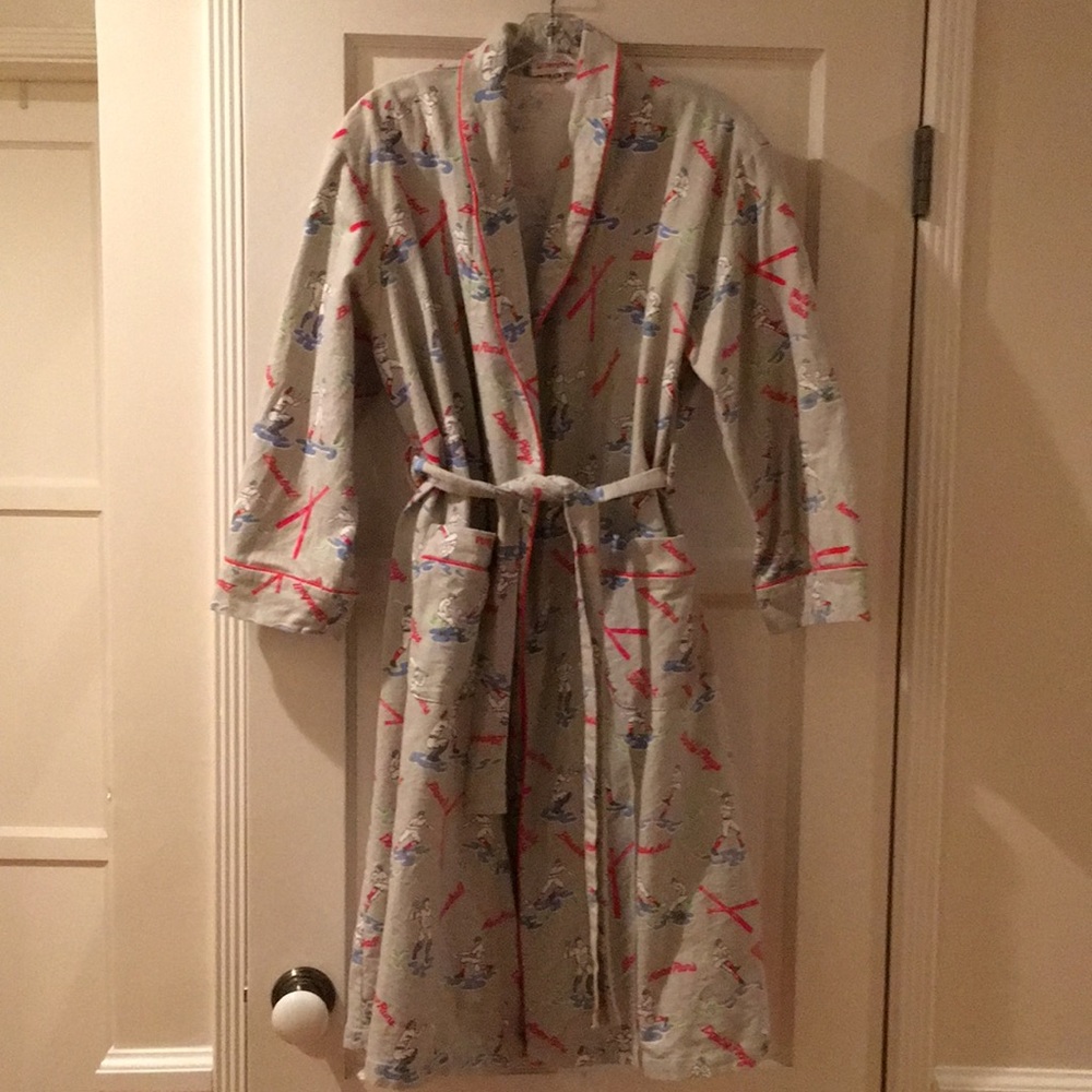 Cherry Pie Baseball Cotton Flannel Robe sm/med